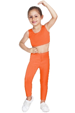 LEGGINS DANZA LYCRA ARANCIONE BABY